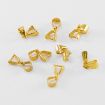 Держатель для Кулонов, Латунь, Цвет: Золото, Размер: 12мм, Отверстие 3мм, (УТ0010177)