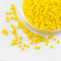 Бисер 83110 Чешский Preciosa 10/0, Непрозрачный матовый OM, Желтый, Круглый, (УТ0010299)