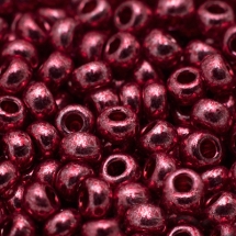 Бисер 18398 Чешский Preciosa 10/0, Солгель Металлик CSM, Бордовый, Круглый, (УТ0010320)