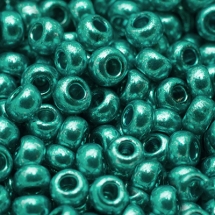 Бисер 18358 Чешский Preciosa 10/0, Солгель Металлик CSM, Зеленый, Круглый, (УТ0010325)