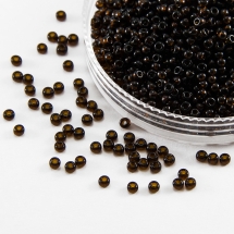 Бисер 10140 Чешский Preciosa 10/0, Прозрачный NT, Коричневый, Круглый, (УТ0010333)