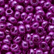 Бисер 18325 Чешский Preciosa 10/0, Солгель Металлик CSM, Розовый, Круглый, (УТ0010327)