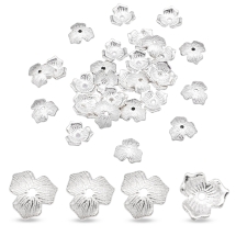 Шапочки для Бусин Металлические, Треугольные, Цвет: Серебро, Размер: 11х2.5мм, Отверстие 1.5мм, (УТ0010384)