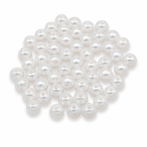 Жемчуг Бусины Акриловые, Глянцевые, Круглые, Цвет: Белый, Размер: 10мм, Отв 2мм, около 105шт/50г, (УТ0010385)