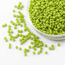 Бісер 53430 Чеський Preciosa 10/0, Природний Непрозорий NO, Зелений, Круглий, (УТ0010414)