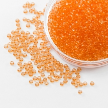 Бісер 01184 Чеський Preciosa 10/0, Прозорий Солгель Пофарбований CSD, Помаранчевий, Круглий, (УТ0010419)