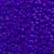 Бисер 30050 Чешский Preciosa 10/0, Прозрачный матовый TM, Синий, Круглый, (УТ0010445)