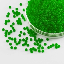 Бисер 50430 Чешский Preciosa 10/0, Прозрачный матовый TM, Зеленый, Круглый, (УТ0010446)