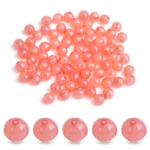 Бусины Акриловые Желейные, Граненые, Круглые, Цвет: Розовый, Диаметр: 8мм, Отв-тие 1.5мм, около 160шт/50г, (УТ0010931)