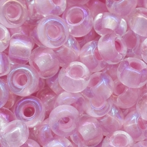 Бисер 58594 Чешский Preciosa 10/0, Прозрачный радужный TR, Розовый, Круглый, (УТ0011254)