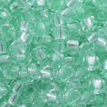 Бісер 38258 Чеський Preciosa 10/0, Прозорий Забарвлення з Середини CTC, Салатовий, Круглий, (УТ0011256)