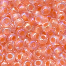 Бисер 58589 Чешский Preciosa 10/0, Прозрачный радужный TR, Розовый, Круглый, (УТ0011259)