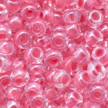Бісер 38697 Чеський Preciosa 10/0, Прозорий Забарвлення з Середини CTC, Рожевий, Круглий, (УТ0011266)