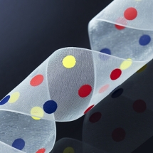 Лента из Органзы с Принтом, Цвет: Белый, Ширина: 38мм, 170м/катушка, (УТ0011784)