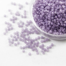 Бисер 02122 Чешский Preciosa 10/0, Алебастр Цветной DA, Сиреневый, Круглый, (УТ0012635)