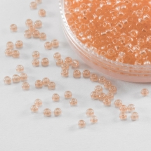 Бісер 08118 Чеський Preciosa 10/0, Кристал Прозорий CTCLS, Персиковий, Круглий, (УТ0012637)
