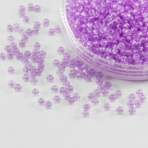 Бисер 08128 Чешский Preciosa 10/0, Кристалл Прозрачный CTCLS, Фиолетовый, Круглый, (УТ0012638)