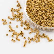 Бисер 18581 Чешский Preciosa 10/0, Металлик Матовый CTMM, Золотой, Круглый, (УТ0012652)