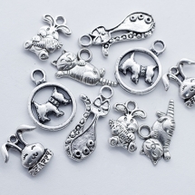Кулоны Животные Микс, Металл, Цвет: Античное Серебро, Размер: Микс, (УТ0012736)