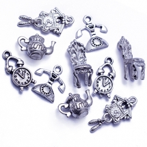 Кулоны Смешанные Темы Микс, Металл, Цвет: Античное Серебро, Размер: Микс, (УТ0013545)