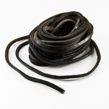 Шнур Натуральная Кожа, Цвет: Черный, Размер: 5х2мм, (УТ0013431)