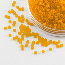 Бисер 80060 Чешский Preciosa 10/0, Прозрачный матовый TM, Оранжевый, Круглый, (УТ0015395)