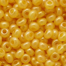 Бісер 17383 Чеський Preciosa 10/0, Алебастр Перлинний ALTCL, Жовтий, Круглий, (УТ0015366)