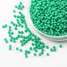 Бісер 16358 Чеський Preciosa 10/0, Солгель Пофарбований SDC, Зелений, Круглий, (УТ0015372)