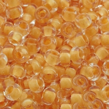 Бисер 38683 Чешский Preciosa 10/0, Прозрачный Окраска из Середины CTC, Оранжевый, Круглый, (УТ0015267)