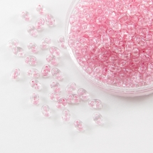 Бисер Preciosa Twin 38694, Прозрачный Окрашенный Внутри, Размер: 2,5х5мм, Цвет: Розовый (УТ0016930)