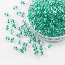 Бисер Preciosa Twin 38658, Прозрачный Окрашенный Внутри, Размер: 2,5х5мм, Цвет: Изумрудный (УТ0016926)