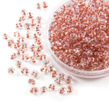 Бисер Preciosa Twin 38689, Прозрачный Окрашенный Внутри, Размер: 2,5х5мм, Цвет: Багровый (УТ0016929)