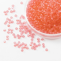 Бисер 01291 Чешский Preciosa 10/0, Прозрачный Солгель Окрашенный CSD, Красный, Круглый, (УТ0018492)