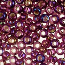 Бисер 27069 Чешский Preciosa 10/0, Прозрачный радужный TR, Красный, Круглый, (УТ0018501)