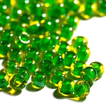 Бисер 81358 Чешский Preciosa 10/0, Прозрачный радужный TR, Зеленый, Круглый, (УТ0018512)