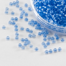 Бісер 08336 Чеський Preciosa 10/0, Кристал Прозорий CTCLS, Блакитний, Круглий, (УТ0018518)