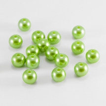 Жемчуг Бусины Акриловые, Глянцевые, Глянцевые, Цвет: Зеленый, Круглые, Диаметр 10мм, Отв-тие: 2мм, около 90шт/50г, (УТ0018637)