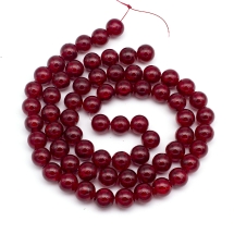 Бусины Стеклянные Кракле, "Битое Стекло" Круглые, Темно-Красный, 12мм, Отверстие 2мм, около 64шт/76см/нить, (УТ0018856)