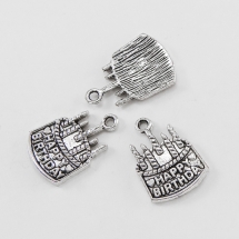 Кулон Торт, Металл, Цвет: Античное Серебро, Размер: 11х15х2мм, Отверстие 2мм, (УТ0018569)