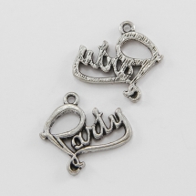 Кулон Слово, Металл, Цвет: Античное Серебро, Размер: 18х20х2мм, Отверстие 2мм, (УТ0019057)