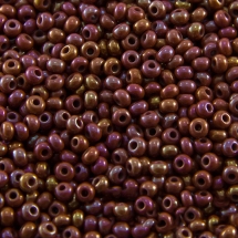 Бісер 94210 Чеський Preciosa 10/0, Непрозорий Райдужний OL, Червоний, Круглий, (УТ0024620)