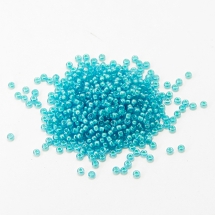 Бісер 61353 Чеський Preciosa 10/0, Прозорий райдужний TR, Бірюзовий, Круглий, (УТ0024617)