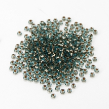 Бисер 69000 Чешский Preciosa 10/0, Прозрачный с серебряной полосой TSL, Аквамарин, , Круглый, (УТ0024619)