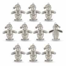 Кулон Дед Мороз, Металл, Цвет: Античное Серебро, Размер: 28х21х3мм, Отверстие 1.5мм, (УТ0024644)