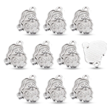 Кулон Дед Мороз, Металл, Цвет: Античное Серебро, Размер: 19х13.5х3мм, Отверстие 2мм, (УТ0024645)