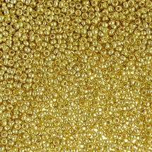 Бисер 18181 Чешский Preciosa 10/0, Солгель Металлик CSM, Золотой, Круглый, (УТ0026274)