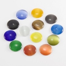 Кабошоны Синтетические Кошачий глаз, Круглые, Цвет: Микс, Размер: Длина 20мм, Ширина 10мм, Толщина 5мм, (УТ0026310)