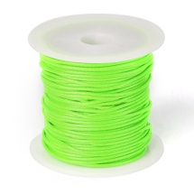 Шнур Вощеный Полиэстер, для плетения, Макраме и бижутерии, Салатовый, 1мм, около 10м/катушка, (УТ0026609)