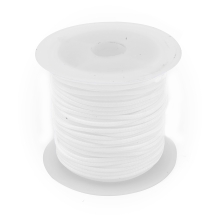 Шнур Вощеный Полиэстер для плетения, Макраме и бижутерии, Белый, 1мм, около 10м/катушка, (УТ0026610)