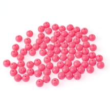 Бусины Акрил Круглые, Цвет: Розовый, Размер: 8мм, Отверстие 1.5мм, около 165шт/50г, (УТ0027437)